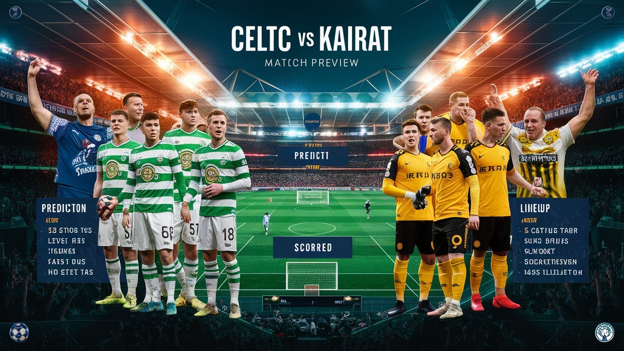 Celtic vs Kairat Prediction – Match Preview, Betting Tips, Lineups, and Score Forecast